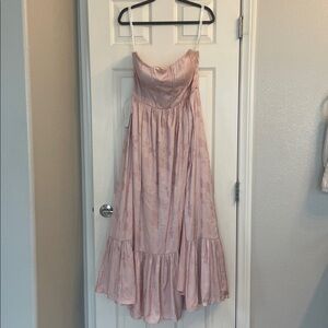 Azazie Pink Strapless Dress